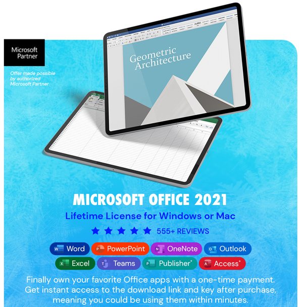Microsoft Office 2021 for Windows or Mac: Lifetime License