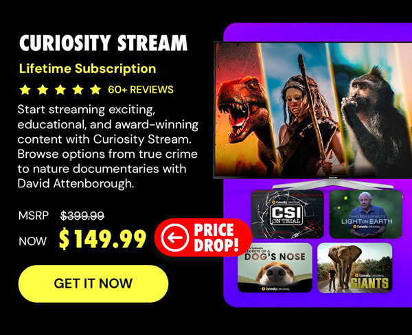 Curiosity Stream Standard Plan: Lifetime Subscription