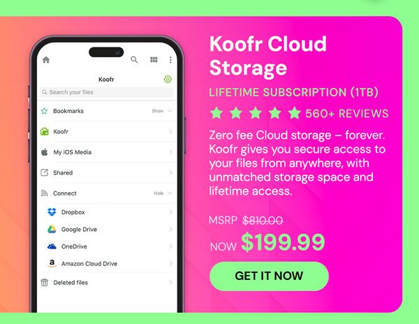 Koofr Cloud Storage: Lifetime Subscription (1TB)