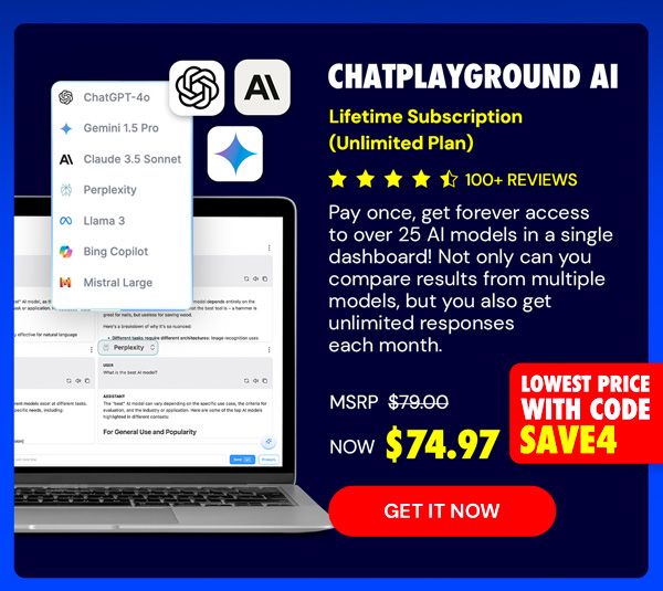 ChatPlayground AI: Lifetime Subscription (Unlimited Plan)