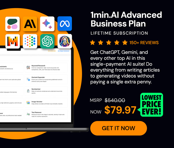 1minAI Advanced Business Plan Lifetime Subscription