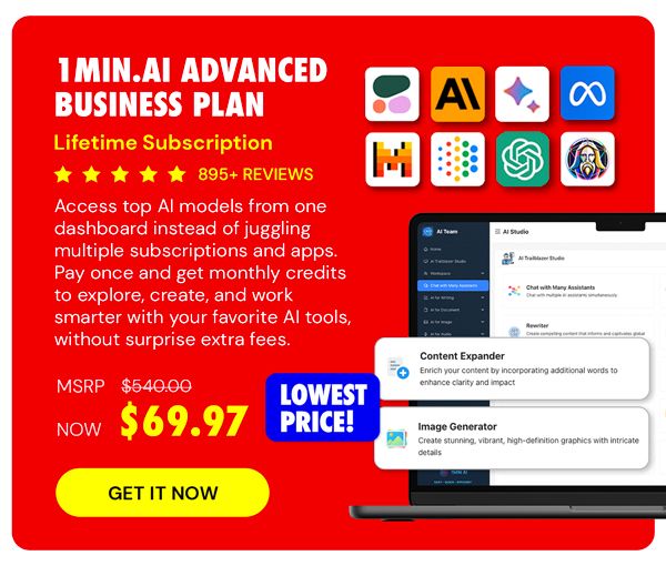 1minAI Advanced Business Plan Lifetime Subscription