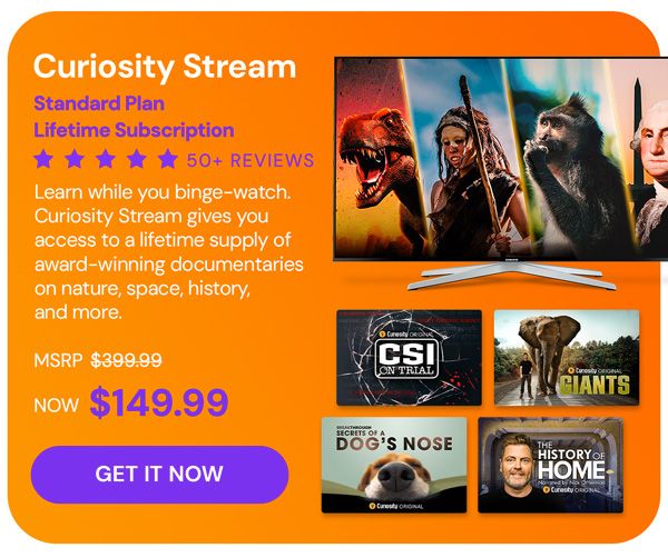 Curiosity Stream Standard Plan: Lifetime Subscription