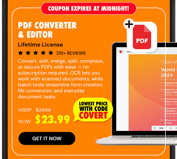 PDF Converter & Editor: Lifetime License