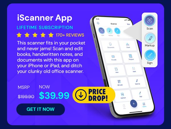 iScanner App: Lifetime Subscription