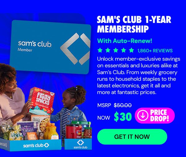 Sam's Club 1-Year Membership with Auto-Renew!
