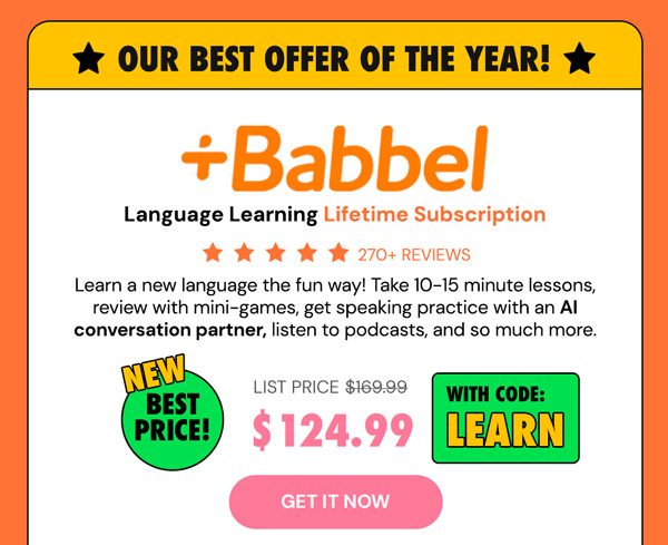 Babbel Language Learning: Lifetime Subscription (All Languages)