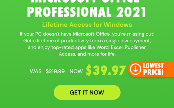 Microsoft Office Professional 2021 for Windows: Lifetime License