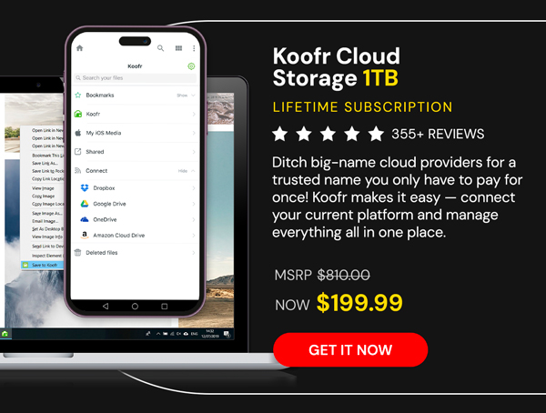 Koofr Cloud Storage: Lifetime Subscription (1TB)
