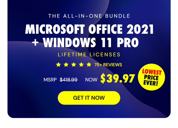 The Ultimate Microsoft Office Professional 2021 for Windows: Lifetime License + Windows 11 Pro Bundle