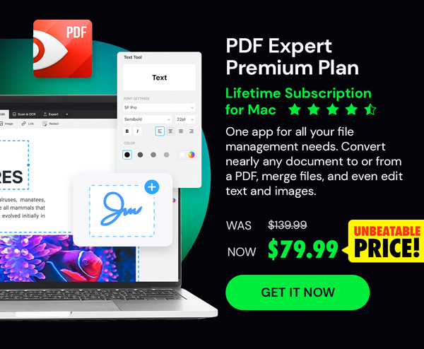 PDF Expert Premium Plan: Lifetime Subscription (Mac)