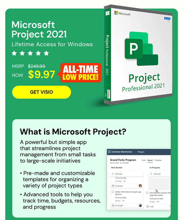 Microsoft Project 2021 Professional: Lifetime License for Windows