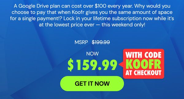 Koofr Cloud Storage: Lifetime Subscription (1TB)