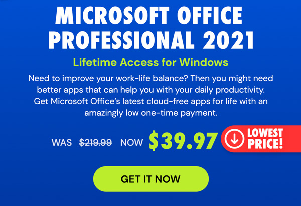 Microsoft Office Professional 2021 for Windows: Lifetime License