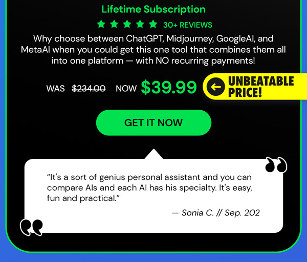 1minAI: Lifetime Subscription
