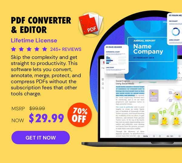 PDF Converter & Editor: Lifetime License
