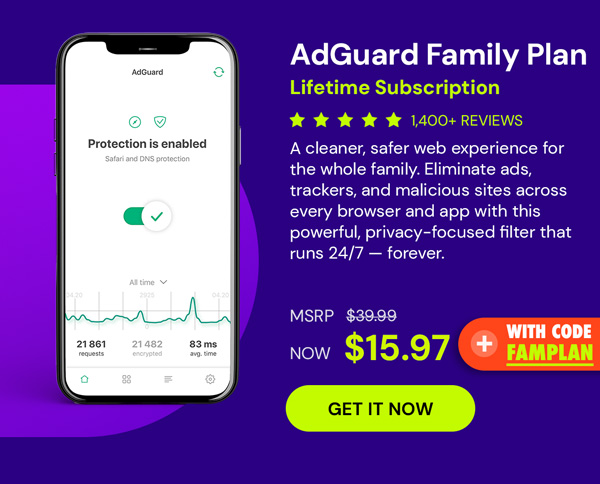 AdGuard Family Plan: Lifetime Subscription