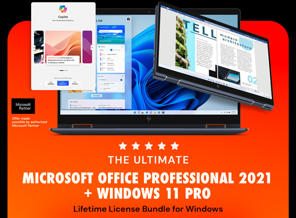 The Ultimate Microsoft Office Professional 2021 for Windows: Lifetime License + Windows 11 Pro Bundle