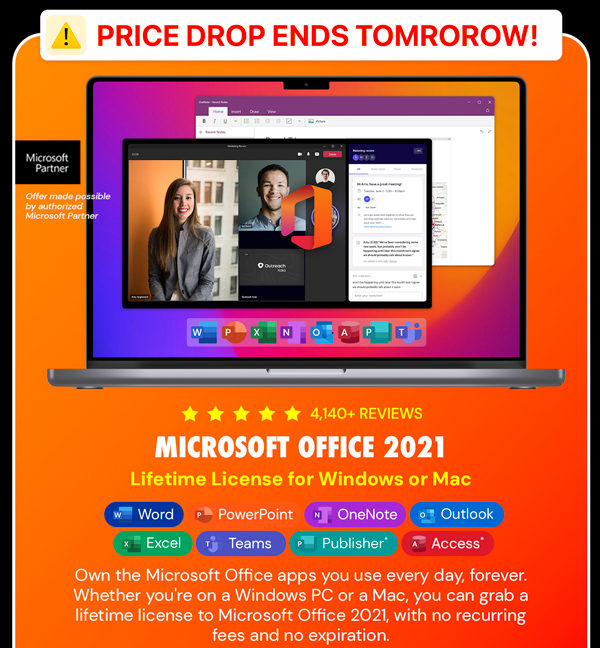 Microsoft Office 2021 for Windows or Mac