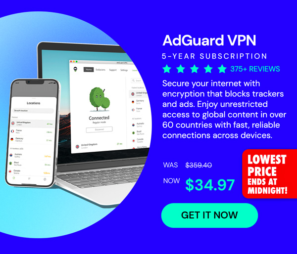 AdGuard VPN: 5-Yr Subscription