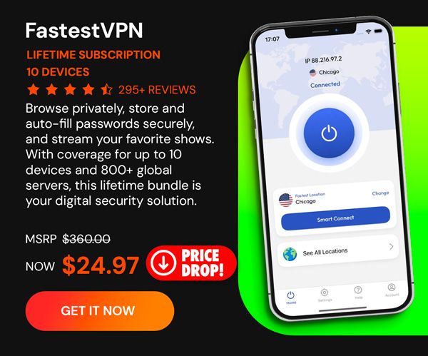 FastestVPN: Lifetime Subscription (10 Devices)