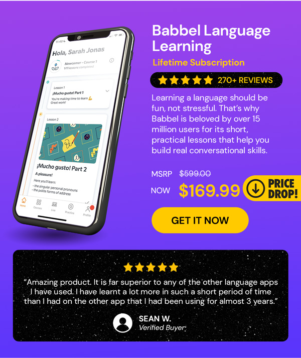 Babbel Language Learning: Lifetime Subscription (All Languages)
