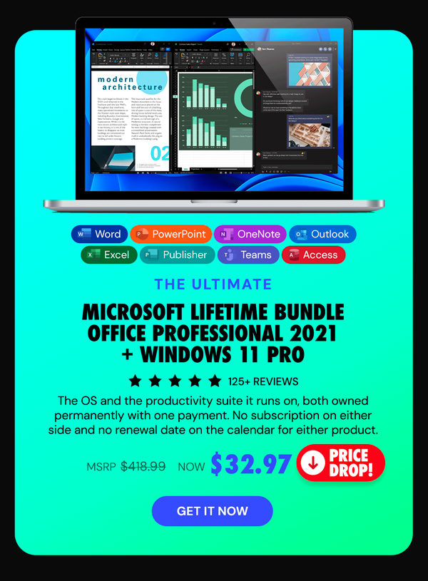 The Ultimate Microsoft Office Professional 2021 for Windows: Lifetime License + Windows 11 Pro Bundle