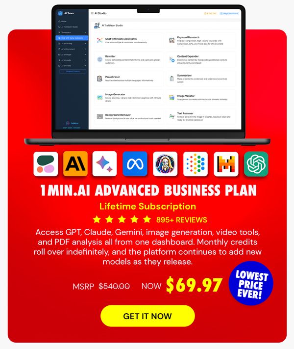 1minAI Advanced Business Plan Lifetime Subscription