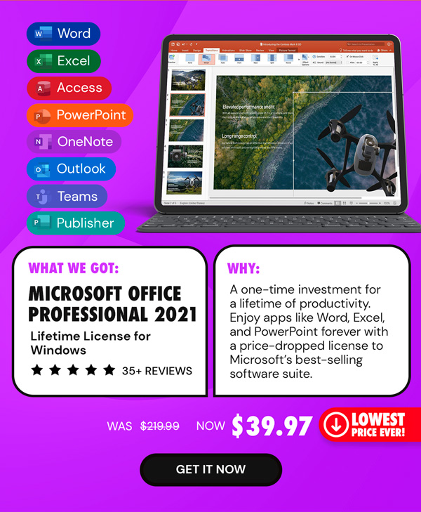 Microsoft Office Professional 2021 for Windows: Lifetime License