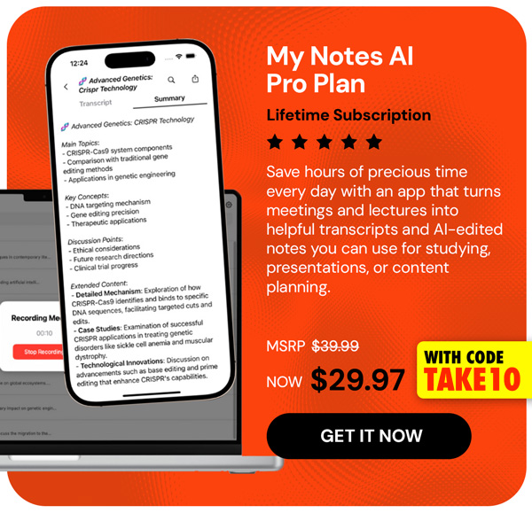 My Notes AI Pro Plan: Lifetime Subscription