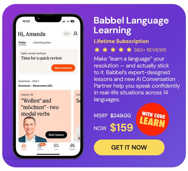 Babbel Language Learning: Lifetime Subscription (All Languages)