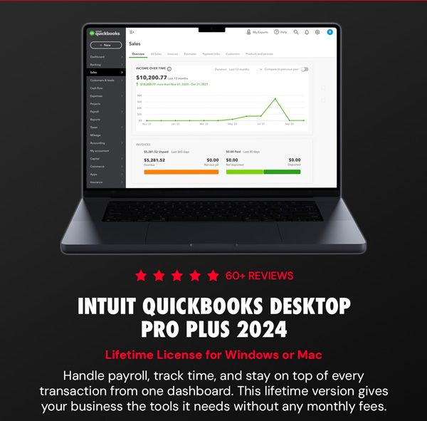 Intuit QuickBooks Desktop Pro Plus 2024 (1 User): Lifetime License