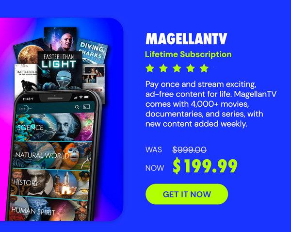 MagellanTV Documentary Streaming Service: Lifetime Subscription