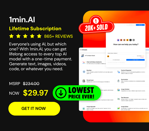 1minAI: Lifetime Subscription