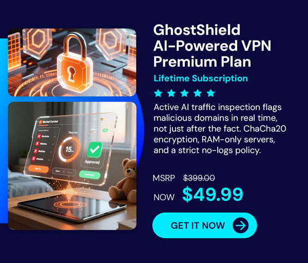 GhostShield AI-Powered VPN Premium Plan: Lifetime Subscription