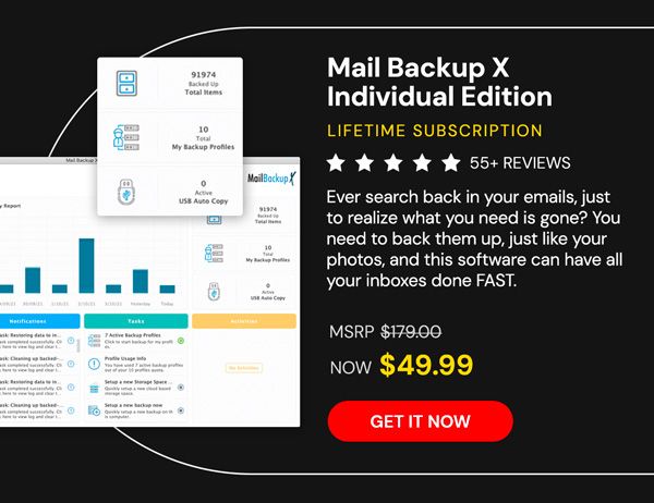 Mail Backup X Individual Edition: Lifetime Subscription