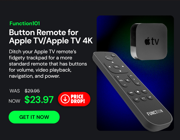 Function101 Button Remote for Apple TV/Apple TV 4K