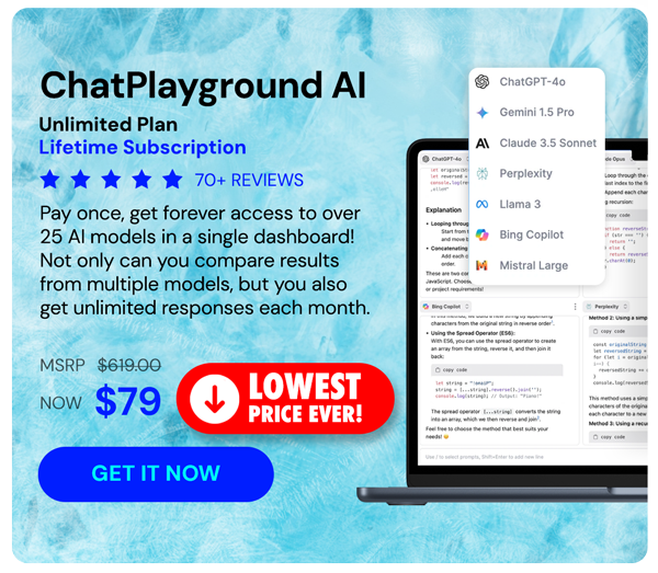 ChatPlayground AI: Lifetime Subscription (Unlimited Plan)