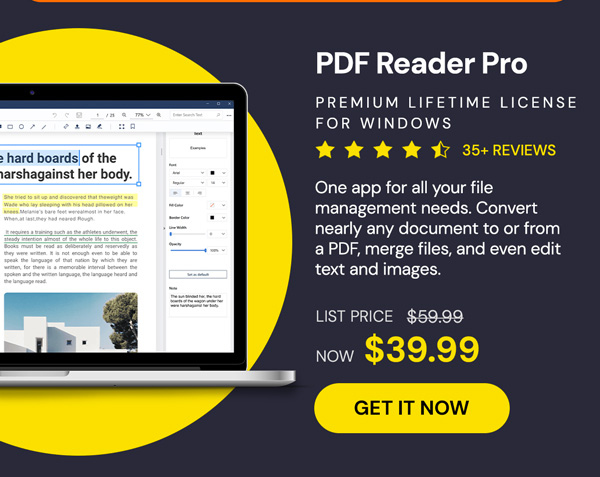 PDF Reader Pro Premium License For Windows: Lifetime Subscription