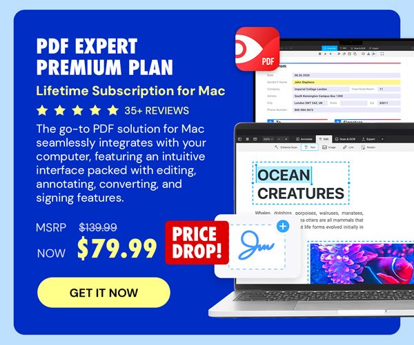 PDF Expert Premium Plan: Lifetime Subscription (Mac)