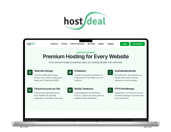 Hostdeal Web Hosting & Domains Lifetime Subscriptions