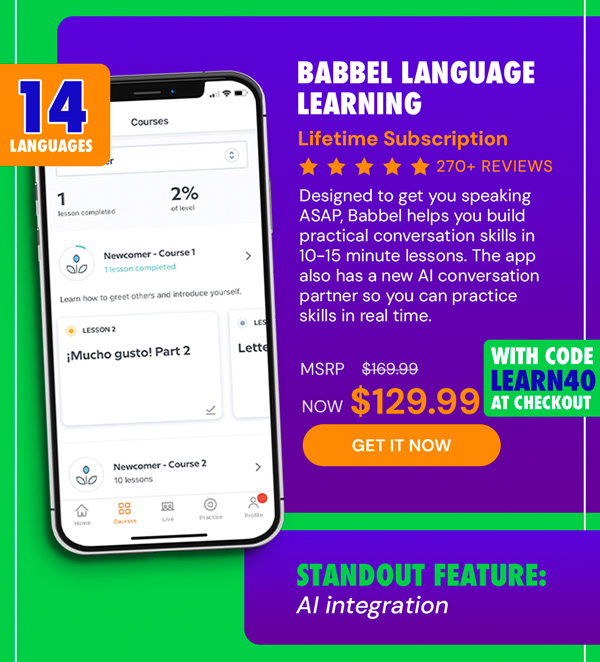 Babbel Language Learning: Lifetime Subscription (All Languages)