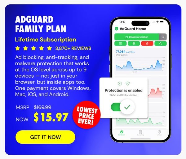 AdGuard Family Plan: Lifetime Subscription