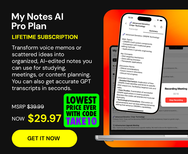 My Notes AI Pro Plan: Lifetime Subscription