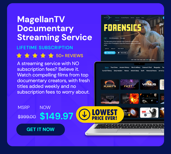 MagellanTV Documentary Streaming Service: Lifetime Subscription
