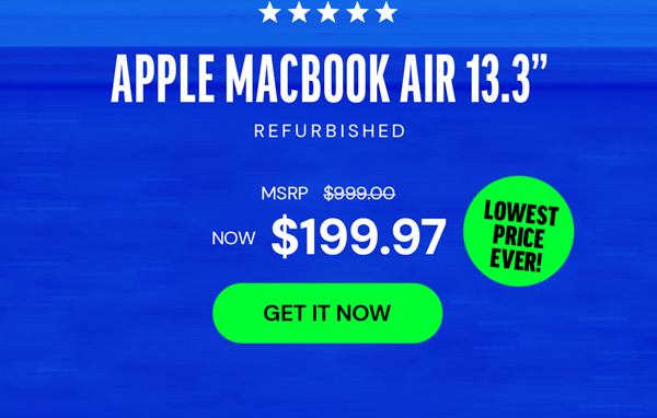 Apple MacBook Air 13.3" (2017) 1.8GHz i5 Core 8GB RAM 128GB - Silver (Refurbished)