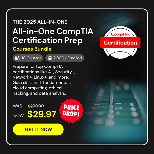 The 2025 All-in-One CompTIA Certification Prep Courses Bundle