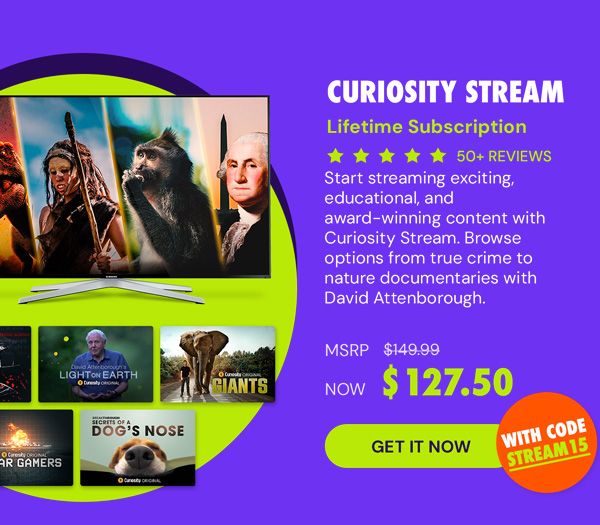 Curiosity Stream Standard Plan: Lifetime Subscription