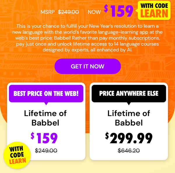 Babbel Language Learning: Lifetime Subscription (All Languages)