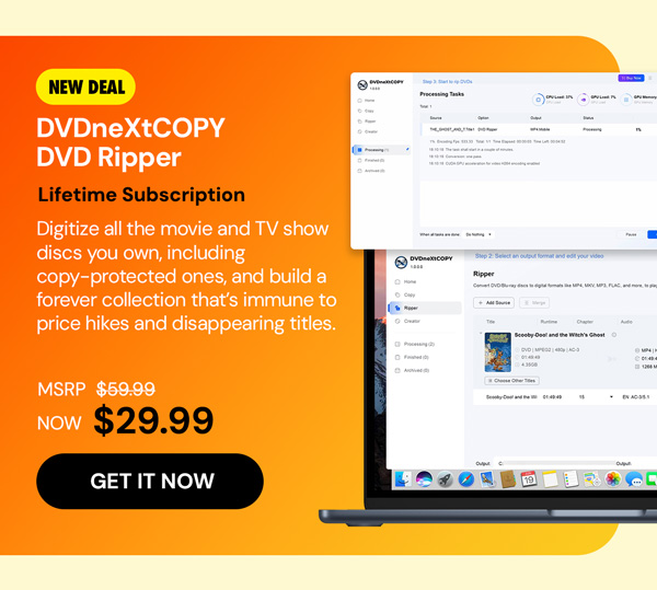 DVDneXtCOPY DVD Ripper: Lifetime Subscription